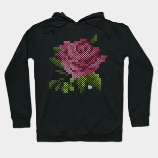 Cross Stitch Rose Hoodie